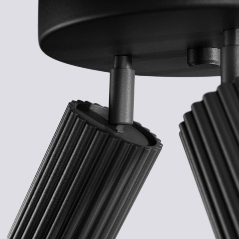 PLAFON LAMPA SUFITOWA REFLEKTOR KARBON 3P czarny