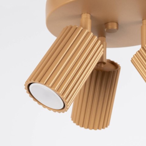 PLAFON LAMPA SUFITOWA REFLEKTOR KARBON 3P złoty