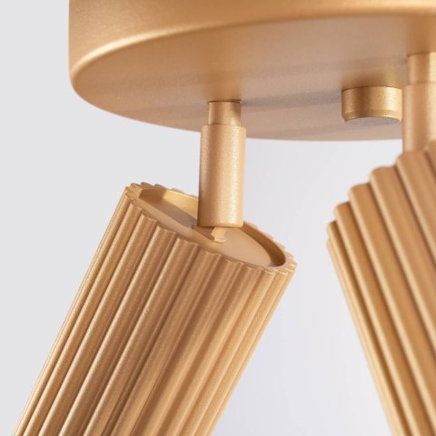 PLAFON LAMPA SUFITOWA REFLEKTOR KARBON 3P złoty