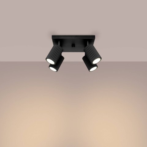 PLAFON LAMPA SUFITOWA REFLEKTOR LISTWA KARBON 4 czarny