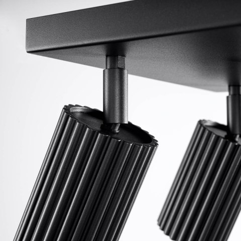 PLAFON LAMPA SUFITOWA REFLEKTOR LISTWA KARBON 4 czarny