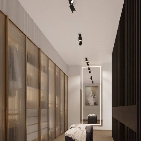 PLAFON LAMPA SUFITOWA REFLEKTOR LISTWA KARBON 4 czarny