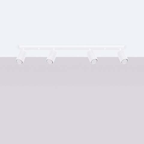 PLAFON LAMPA SUFITOWA REFLEKTOR SOLLUX  KARBON 4L biały