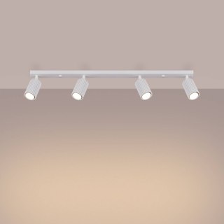 PLAFON LAMPA SUFITOWA REFLEKTOR SOLLUX  KARBON 4L biały
