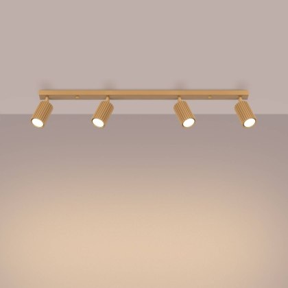 PLAFON LAMPA SUFITOWA REFLEKTOR LISTWA KARBON 4L złoty