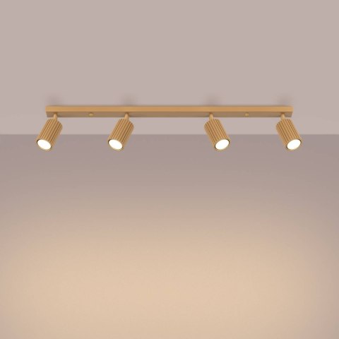 PLAFON LAMPA SUFITOWA REFLEKTOR LISTWA KARBON 4L złoty