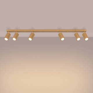 PLAFON LAMPA SUFITOWA REFLEKTOR SOLLUX  KARBON 6L złoty