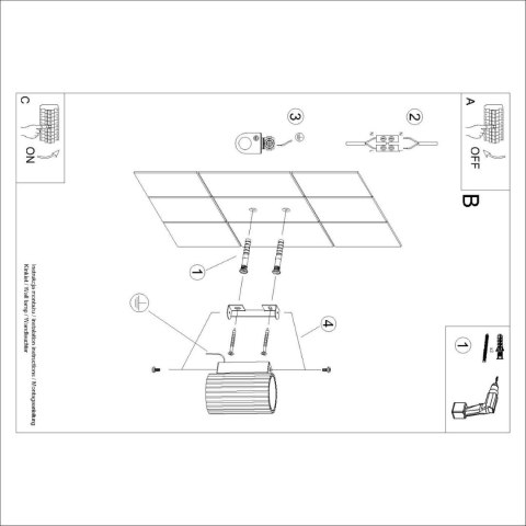 LAMPA ŚCIENNA Kinkiet KARBON 10 ochra czerwona