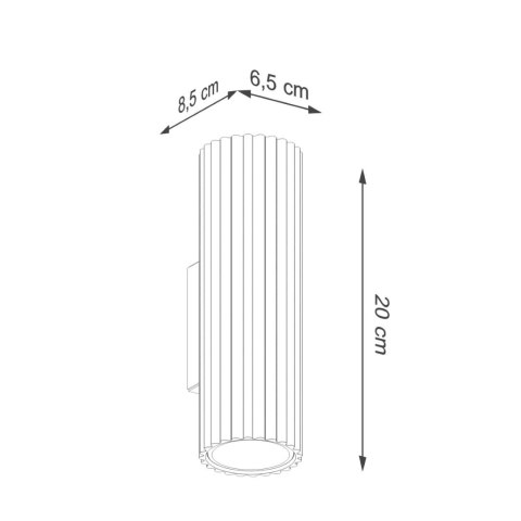 LAMPA ŚCIENNA Kinkiet KARBON 20 ochra czerwona