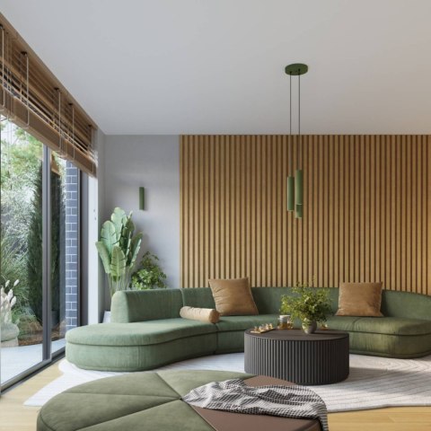 LAMPA ŚCIENNA Kinkiet KARBON 20 zielony oliwkowy