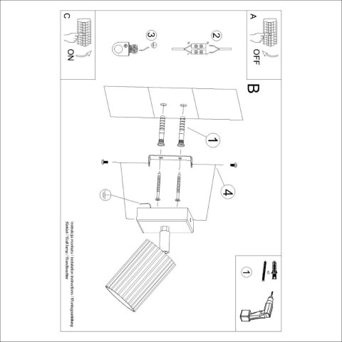 LAMPA ŚCIENNA Kinkiet KARBON zielony oliwkowy