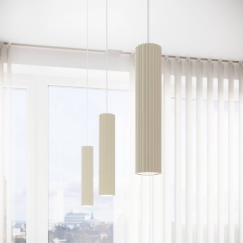 LAMPA STOŁOWA LAMPA GABINETOWA Lampa biurkowa KARBON beżowa