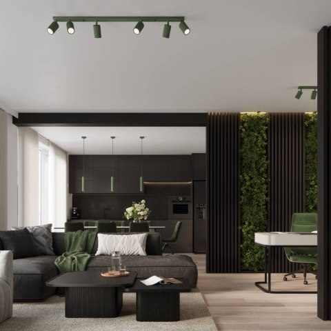 ŻYRANDOL LAMPA SUFITOWA Lampa wisząca KARBON 1 zielony oliwkowy