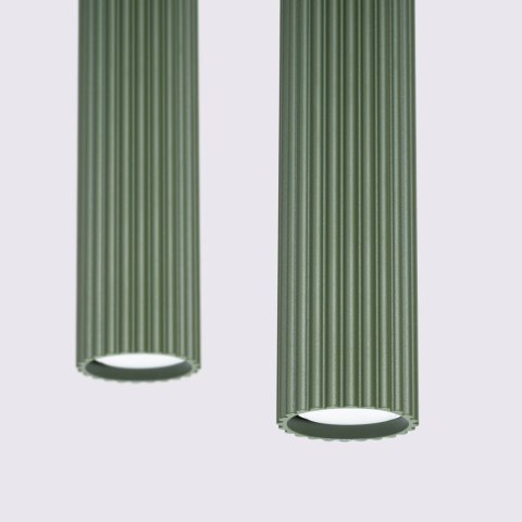 ŻYRANDOL LAMPA SUFITOWA Lampa wisząca KARBON 2 zielona oliwka