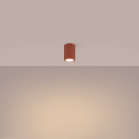 PLAFON LAMPA SUFITOWA REFLEKTOR TUBA SPOT KARBON 10 ochra czerwona