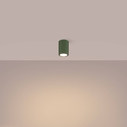 PLAFON LAMPA SUFITOWA REFLEKTOR TUBA SPOT KARBON 10 zielony oliwkowy