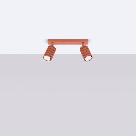 PLAFON LAMPA SUFITOWA REFLEKTOR LISTWA KARBON 2 ochra czerwona