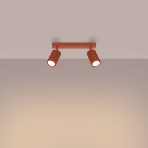 PLAFON LAMPA SUFITOWA REFLEKTOR LISTWA KARBON 2 ochra czerwona