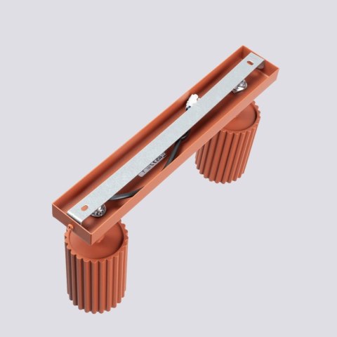 PLAFON LAMPA SUFITOWA REFLEKTOR LISTWA KARBON 2 ochra czerwona