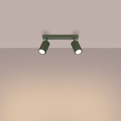 PLAFON LAMPA SUFITOWA REFLEKTOR LISTWA KARBON 2 zielony oliwkowy