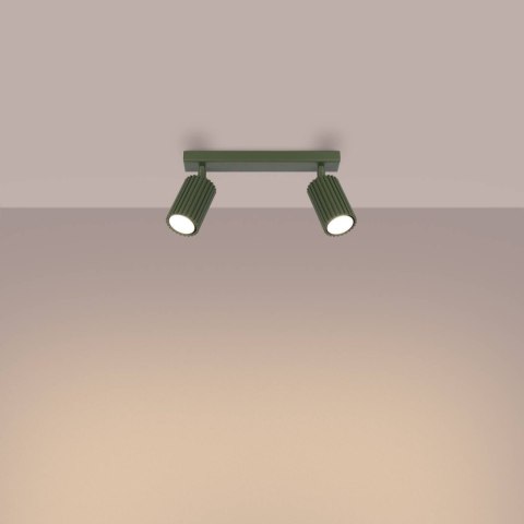 PLAFON LAMPA SUFITOWA REFLEKTOR LISTWA KARBON 2 zielony oliwkowy