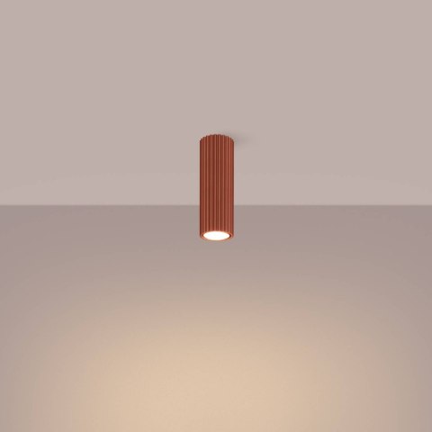 PLAFON LAMPA SUFITOWA REFLEKTOR TUBA SPOT KARBON 20 ochra czerwona