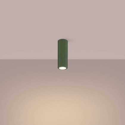 PLAFON LAMPA SUFITOWA REFLEKTOR TUBA SPOT KARBON 20 zielony oliwkowy