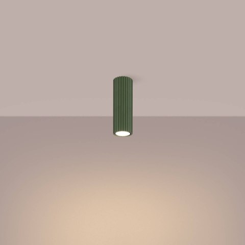 PLAFON LAMPA SUFITOWA REFLEKTOR TUBA SPOT KARBON 20 zielony oliwkowy