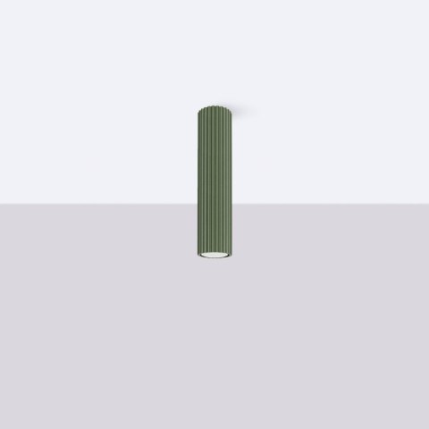 PLAFON LAMPA SUFITOWA REFLEKTOR TUBA SPOT KARBON 30 zielony oliwkowy