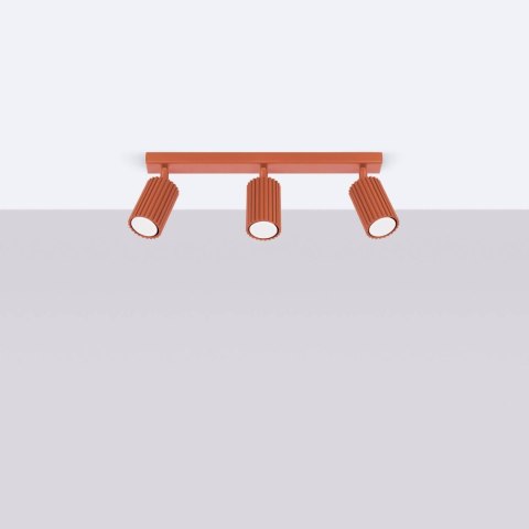 PLAFON LAMPA SUFITOWA REFLEKTOR LISTWA KARBON 3L ochra czerwona