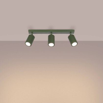 PLAFON LAMPA SUFITOWA REFLEKTOR LISTWA KARBON 3L zielony oliwkowy