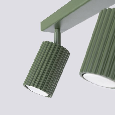 PLAFON LAMPA SUFITOWA REFLEKTOR LISTWA KARBON 3L zielony oliwkowy