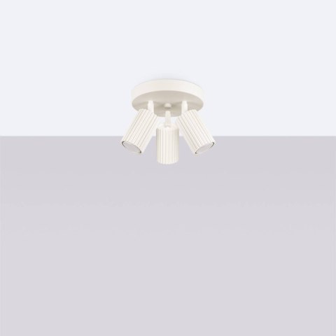 PLAFON LAMPA SUFITOWA REFLEKTOR KARBON 3P beżowy