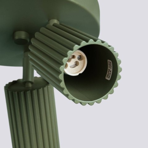 PLAFON LAMPA SUFITOWA REFLEKTOR KARBON 3P zielony oliwkowy