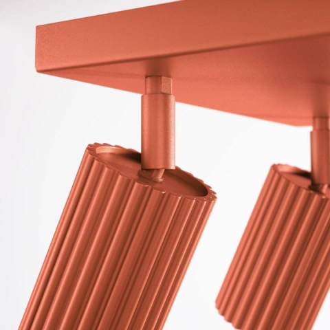 PLAFON LAMPA SUFITOWA REFLEKTOR LISTWA KARBON 4 ochra czerwona