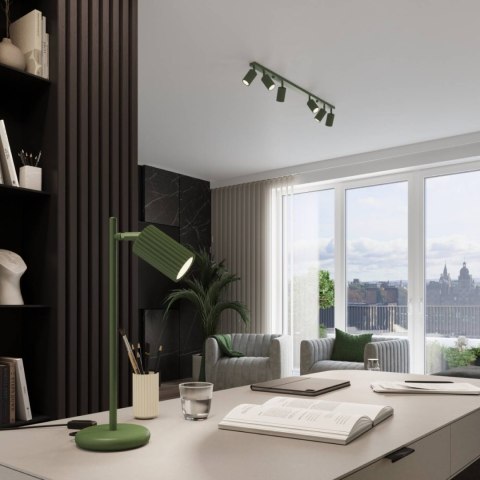 PLAFON LAMPA SUFITOWA REFLEKTOR LISTWA KARBON 4L zielony oliwkowy