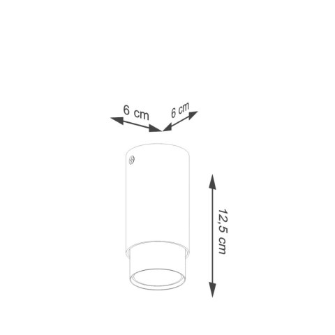 Plafon NERO 12,5 czarny/chrom