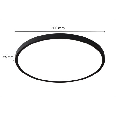 Plafon California 30 cm czarny LED CCT Light Prestige