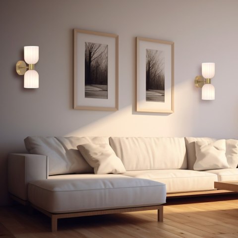 Podwójny kinkiet Piega biały 2xE14 Light Prestige