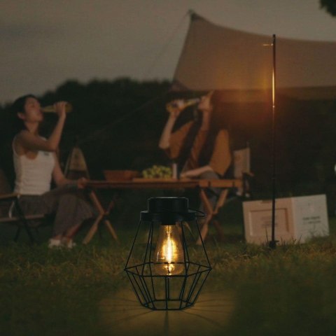 SOLAR LED LAMPHOLDER METAL+BLACK BODY D180*H210