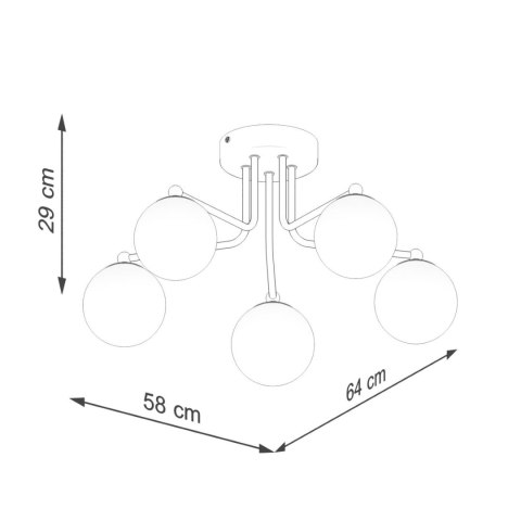 Żyrandol ASTRAL 5 czarny