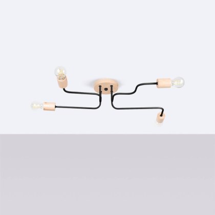 Sollux Lighting Żyrandol TIMBO 4 czarny
