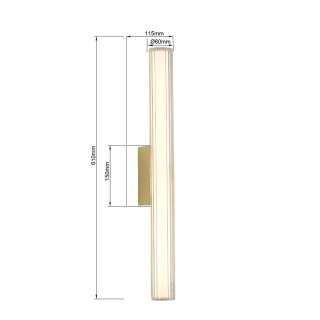 Kinkiet Linea 61 cm złoty LED CCT Light Prestige