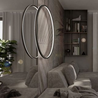 Lampa wisząca Mirror L czarna IP44 LED CCT Light Prestige