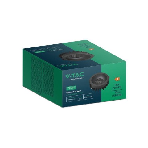 18W LED HONEY COMB DOWNLIGHT BRIDGELUX CHIP CCT:3IN1 BLACK RING + BLACK HEATING