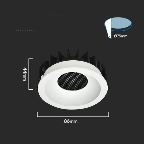 18W LED HONEY COMB DOWNLIGHT BRIDGELUX CHIP CCT:3IN1 WHITE RING + BLACK HEATING