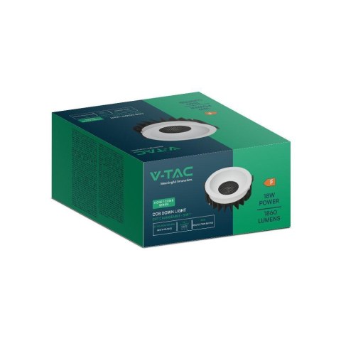 18W LED HONEY COMB DOWNLIGHT BRIDGELUX CHIP CCT:3IN1 WHITE RING + BLACK HEATING