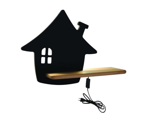 House lampa kinkiet 4W LED 4000K kp iq kids z przewodem czarny