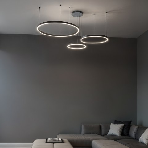 Lampa wisząca Monza okręgi 110W czarna AZ134