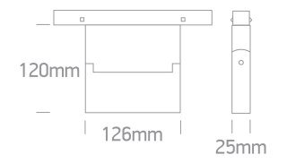 MILA 126 czarny LED 3000K 10W 800lm